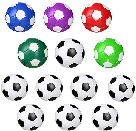 13Stück Tischfußball Kickerbälle, Kicker Bälle aus ABS hart und schnell, Durchmesser 31mm,36 MM, Schwarz Weiß,Farbe Tischfußball Kugeln Mini Ball,Tischfußball Ersatzbälle 13pcs Farbige Tischfußball
