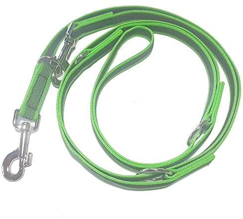 Activity4Dogs Anti-Slip Hundeleine aus Nylon | rutschfest | 2,80 m lang | 4-Fach verstellbare Führleine | für mittelgroße und große Hunde | Grün | Made in Germany