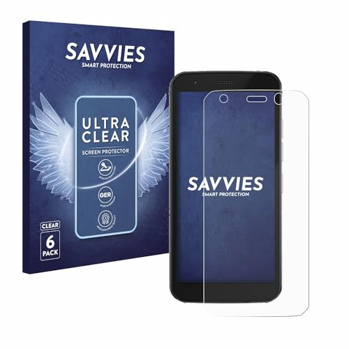 Savvies 6 Stück Schutzfolie für Caterpillar Cat S52 Displayschutz-Folie Ultra-Transparent