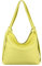 ITALYSHOP24.COM OBC Damen Tasche Rucksack 2 in 1 Umhängetasche Schultertasche Umhängetasche Daypack Leder Rucksacktasche Shopper Backpack Freizeitrucksack (Gelb.(echtes Leder))
