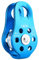 TRIWONDER Kleine Seilrolle 20 KN Seilrolle Einfache Riemenscheibe Ladungsrolle für Kletterseil Rettung Bergsteigen Fixes Heben (blau)