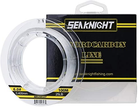 SeaKnight 100% Fluorkohlenstoff-Angelschnur, 100 m (110 Yards), unsichtbare Fluorkohlenstoff-Angelschnur
