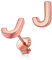 Silvora Alphabets Initialen Ohrringe Damen Initiale Alphabet J Klein Buchstaben Ohrstecker Rosegold Damen Ohrringe Name Initiale Ohrringe für Damen/Frauen/Mädchen