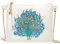 MWOOT DIY Diamond Arts Painting Cross-Body Tasche mit Kette,5D Diamantgemälde Umhängetasche Münzgeldbörse Schultertasche Reißverschluss Handtasche für Mädchen Frauen (18 x 15cm)-Pfau