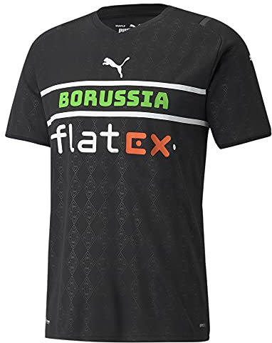 Puma Mann Borussia Monchengladbach Saison 2021/22, Spielausrüstung, Trikot Black-Classic Green, L