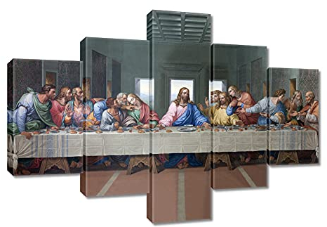 H3901M_5A Wandbild auf Leinwand, Motiv Das letzte Abendmahl, 100 x 70 cm