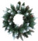 Künstlicher Tannenkranz Kranz Weihnachtskranz Diamond 50 cm mit Tannenzapfen Adeventskranz (Diamond)