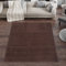 Carpetsale24 Hochflor Teppich Wohnzimmer - Moderne Einfarbig Design Braun 80 x 150 cm Läufer - Flauschiger Shaggy Schlafzimmer Pflegeleicht und Extra Weich - Waschbar Plüsch Felloptik