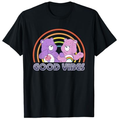 Care Bears Good Vibes Rainbow with Share and Cheer Bear T-Shirt
