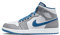 Nike Sneakers alte uomo, Grigio cemento/Bianco-Blu, 47.5 EU