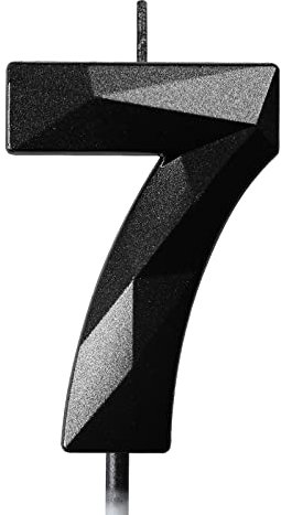 Geburtstagskerzen Zahlen Kerze 7 Tortendeko 7. Geburtstag Junge Mädchen Kerzen Geburtstag Schwarz 0-9 Zahlen Geburtstagskerzen für Torte