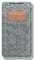 CATHAstories Breite Hülle für iPhone 15 Pro / 15, 14 Pro / 14, 13 Pro / 13, 12 Pro / 12 MIT Apple Case. Tasche, Handyhülle aus nachhaltigem Filz – Made in Germany - Stonegrey (Hellgrau)