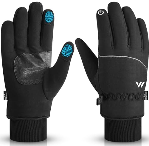 WESTWOOD FOX Winterhandschuhe für Männer und Frauen -6 °C kältebeständig Touchscreen-Skihandschuhe rutschfest wärmeisoliert wasserdichte Handschuhe zum Skifahren Radfahren Snowboarden und