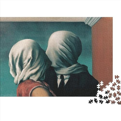 Rene Magritte Gemälde Puzzles 1000 Teile Für Erwachsene Teenager, Weltberühmte Gemälde Hölzernes Puzzle Für Familienspiel, Kunst Puzzle 1000pcs