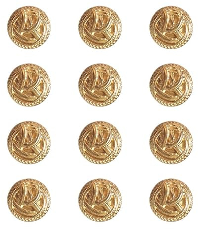 ftiemlovde 12 Edel Dirndl Trachten Goldene KnöPfe Zum AnnäHen，KnöPfe Gold für Mantel Groß ，Kochjacke öSenknöPfe Blazer Metall Kleidung（E12 20mm)