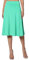 Skang Knielanger Rock Damen Sommer Einfacher Komfort-Basic-Stretch-Rock in A-Linie mit ausgestelltem Knie für Damen Wollrock Kurz (Mint Green, L)