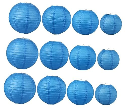 Veemoon 12St traditionelle Laternen Runde Lampen aus Papier hängende Papierlampen chinesische Laternen hängende laternen für das neue jahr Papier Laternen runden Papierlaterne China