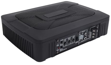 Huairdum Subwoofer Attivo Compatto, 6 X 9 Pollici, Potenza di Picco 600 W, Subwoofer Alimentato Sotto il Sedile, Rete in Acciaio Inossidabile per Auto