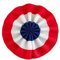 Broche Cocarde tricolore de la Révolution française/Rosette républicaine - Made in France - Bleu Blanc Rouge (8cm)