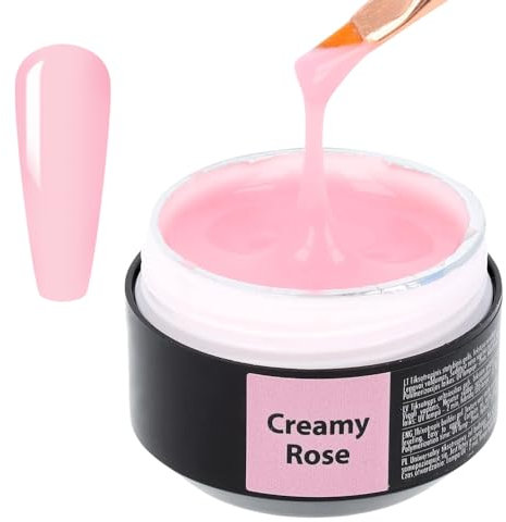SINCERO SALON Gel Costruttore per Unghie Color - Creamy Rose - 2in1 per Estensione e Modellatura delle Unghie Gel - Lunga Durata Builder Gel Nail UV LED - Semipermanente Rinforzato Unghie - 15ml