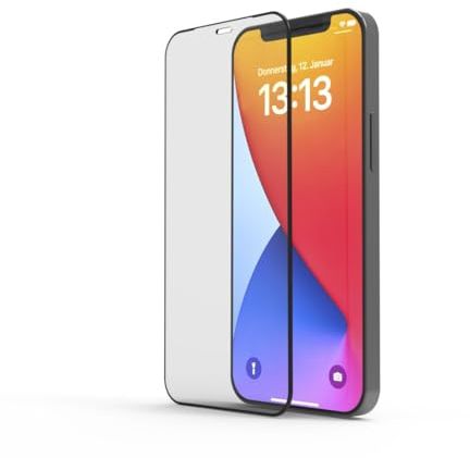 Hama Handy Schutzglas D3O für iPhone 12/12 Pro (Displayschutz bruchsicher, Anti-Fingerprint, Handyglas mit Montagehilfe, Vollschutz 10H, case-friendly, kratzfest, Displayglas iPhone)