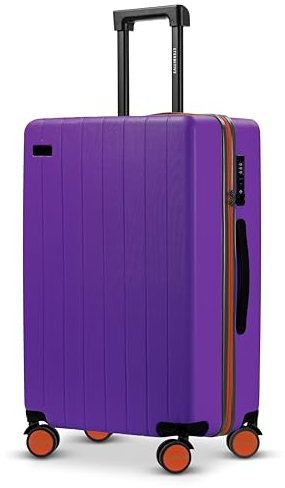 ETERNITIVE - Valise Grande Taille | Valise Voyage en ABS | Taille: 75,5 x 49 x 30 cm | Valise Rigide avec Serrure TSA | Valise a 4 Roulette 360° | Légère Valise 99L | Grande Valise | Violet