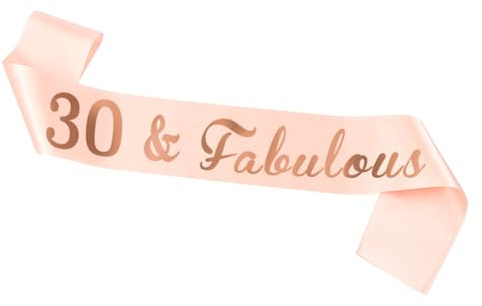 JEKUGOT 30th Birthday Sash 30th Birthday Decorations for Women Birthday Sash for Women 30th Sash for Birthday Party