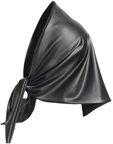 Muteitt Kopftuch Aus Leder, Kopftuch Für Frauen, Dreieckiges Haartuch Aus Kunstleder Für Frauen, Kopftuch Aus Leder, Kopfbedeckung, Halstücher