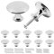 Misuyue 10pc Silvery Drawer Knobs, Cupboard Handles Knob Round, Cabinet Knobs Made of Stainless, 30mm Small Door Knob for Wardrobes, Kitchen, Furniture