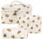 Pyuyan 3 Pièces Trousse Maquillage, Set Make Up Bag, Maquillage Grande Capacité Voyage Motif Floral, Matelassée Trousse Toilette, Trousses de Toilette Matelassées, pour Femmes Et Filles(Ours)