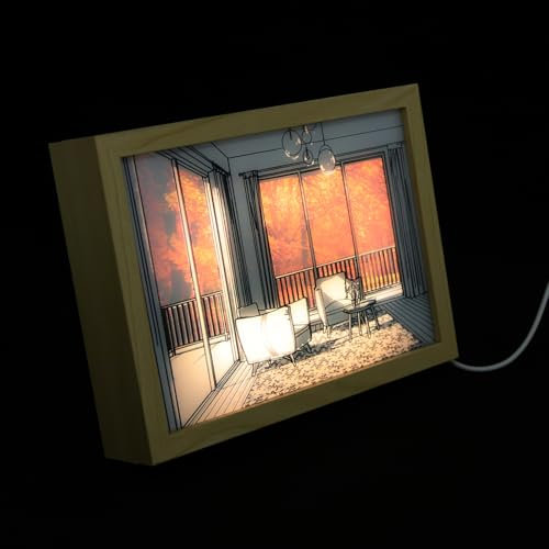 Housoutil Leuchtender Fotorahmen Desktop-fotoanzeige Robustes Material Nachtdekor Einzigartig