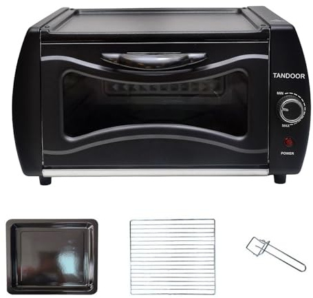 Mini Oven 15L Chapati Roti Maker, 2100W Electric Grill Pizza Oven for Roasting, Baking, Grilling, Tabletop Multi Fuction Cooker with Adjustable Temperature