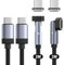 N. NETDOT Cable de Carga Magnética 100W – Carga Ultra Rápida y Transferencia de Datos – Cable USB-C Magnético para Smartphones, Tabletas, Auriculares, etc. – Pack de 2 (2m) – Negro