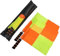 2Pcs 15x13 Inch Waterproof Soccer Referee Flags with 18 Inch Flagpole and Storage Bag for Sports Match Official Events