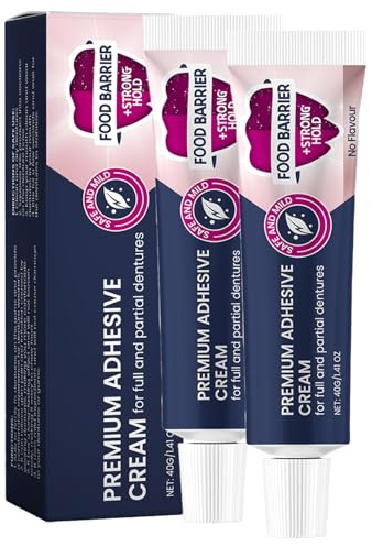 Haftcreme Extra Stark für Zahnprothesen, 40g Prothesenkleber Zahnprothesen-Haftmittel Thermoplastischer Zahnprothesenkleber, Haftcreme für Zahnprothesen Natürliche Formel, Superstarke Haftung (2)