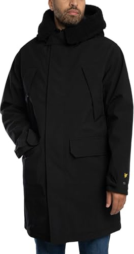 Lyle & Scott Men's Cold Weather Parka Jacket, Jet Black
