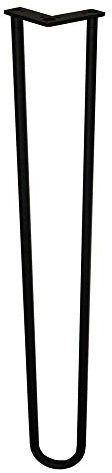 Furniture Legs Europe Pied de table en épingle à cheveux noir - Hauteur : 85 cm - Acier étiré à froid de qualité supérieure