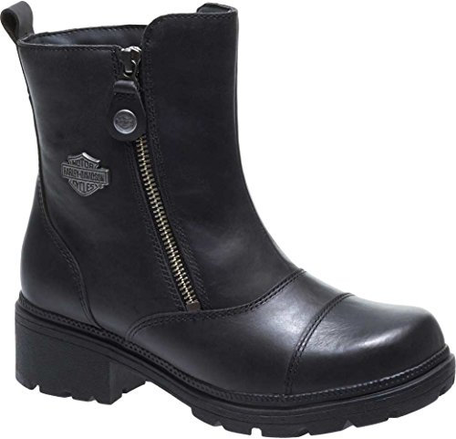 Harley Davidson Frauen Amherst Cap Toe Motorrad Stiefel Schwarz Groesse 6.5 US /37.5 EU