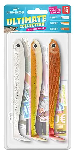 Lieblingsköder 15cm - 3 Gummifische, Farbe Lieblingsköder:Klares Wasser