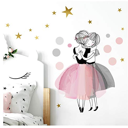Little Deco Wandtattoo Zwei Mädchen DL193