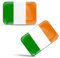 Biomar Labs® 2 x Aufkleber 3D Gel Silikon Stickers Irland Ireland Irische Flagge Fahne Flag Auto Motorrad Fahrrad Fenster Tür PC Handy Tablet Laptop F 28