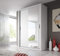 Arthauss Modern Bedroom Mirror Sliding Door Wardrobe ARTI 4 in White Matt 150cm - Flat Pack 2 Sliding Door Wardrobe - Spacious, Modern Mirrored Furniture