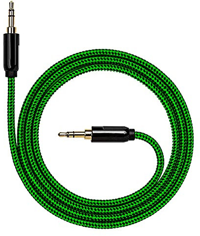 JAFSAL ONLINE 3.5mm Audio Aux Cable- 3.5mm Jack Male to Male Aux lead Compatible with Laptop,Smart Phones, iPhone, Ipad, Samsung, Sony, Tablets, Speaker, Headphones- (Green)