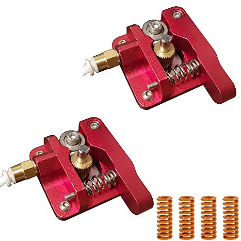 Sun3Drucker-2Stk 3D-Druckerteile MK8 Extruder Bausatz,Aluminium Bowden Extruder Rechte Hand mit 4stk All -Metal Bed Leveling Federn für Ender 3 und CR-10 Serie 3D Drucker
