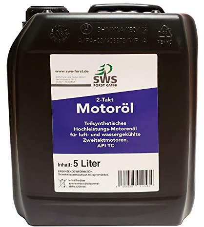 SWS Forst GmbH 2-Taktöl Zweitaktöl Mischöl teilsynthetisch Größen zur Auswahl (5 Liter)