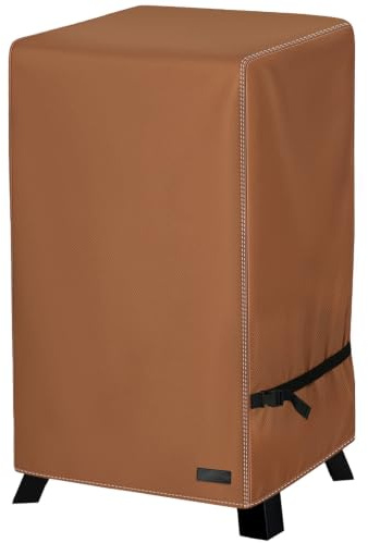 NettyPro Abdeckung für elektrische Räucherofen, wasserdicht, strapazierfähig, für den Außenbereich, Terrasse, quadratisch, 66 x 61 x 109 cm, Braun