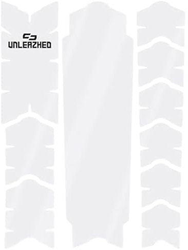 unleazhed Bike Protection BP01 S Frame Clear Glossy| Rahmenschutzfolie für Mountainbikes | Made in Germany | 10 -teiliges Rahmenschutz-Set | extrem reißfest
