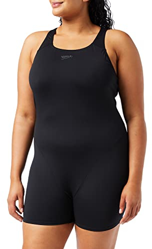 Speedo Damen Eco Endurance+ Legsuit Badeanzug | Chlorbeständig | Recyclingmaterial | Schwimm-Fitness | Training | Urlaub Schwimmbekleidung, Schwarz, 28