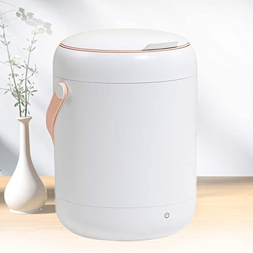 PanHuiWen Mini Lavatrice Beauty Blender Mini Lavatrice Portatile Lavandino Lavatrice Campeggio Lavatrice Mini 2.8L Antibatterico con Luce Blu,White
