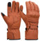 Harssidanzar Winter Motorradhandschuhe Für Herren,echtes Leder Vollfinger Touchscreen Thermisch gefüttert mit Wasserdichten Thinsulate Motorrad Motorrad Reithandschuhen KM048,Bräunen,Größe L